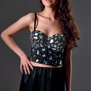 Crystal bustier top,Rhinestone bustier,Shiny corset top,Corset bustier,Rhinestone Corset,Rave corset women,Festival corset,Festival bustier