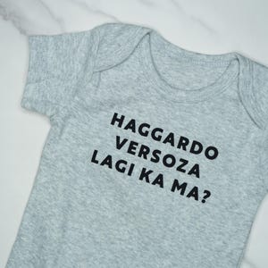 Haggardo Versoza Bodysuit | Funny Filipino Baby Onesie for Moms | 100% Organic Cotton | Pinoy Baby Gift | Tagalog Bisaya Humor