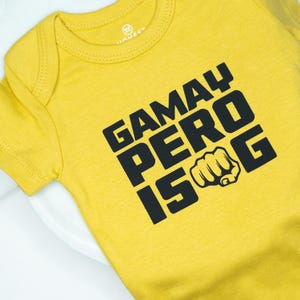 Filipino Baby Bodysuit | Gamay Pero Isog Premium Organic Cotton Infant One-Piece | Bisaya | 0-12M | Cute Brave Filipino Baby Shower Gift