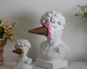 Quirky Ice Cream Cone David Sculpture - Small or Large Sizes