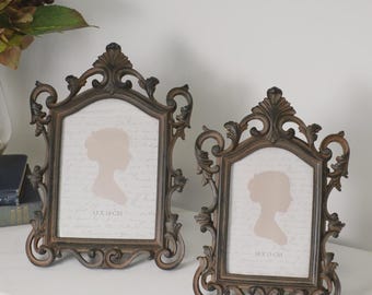 Antique Style Ornate Baroque Photo Frames - Two Sizes: For 4x6 or 5x7 Inch Photos