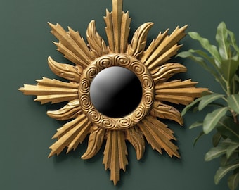 Sunburst Shaped Gallery Wall Mirror - Hand-Finished