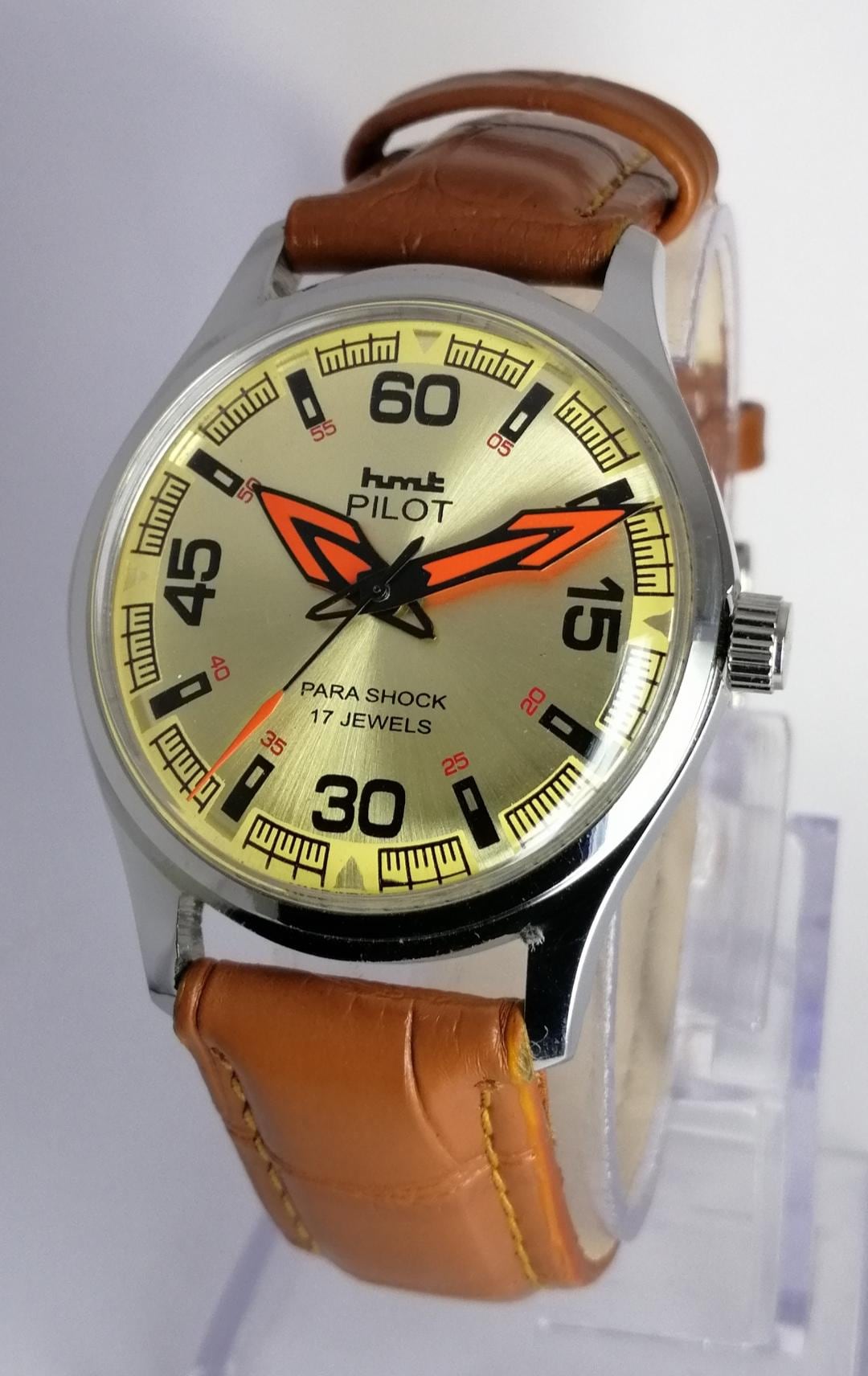 ★一点物美品　HMT　pilot　パイロット メンズ　腕時計 手巻き　アナログ　ヴィンテージ　パラショック　17石　ビンテージ アンティーク ☆一点物美品 HMT pilot パイロット メンズ 腕時計 手巻 アナログ