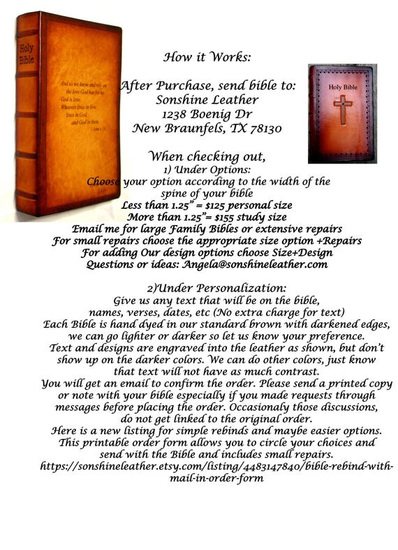 Rebind Your Bible and Customize