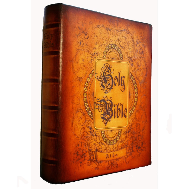 Catholic Family Bible Custom Leather Family Name Etsy