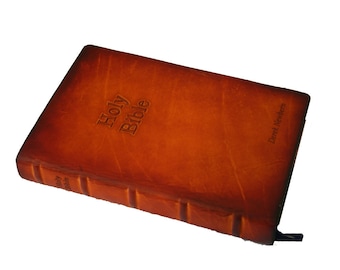 Rebind Your Bible Hand Finished Leather-Customized Bible-Bible Recovering