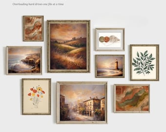 Vintage Gallery Wall Art Set | Warm Antique Prints (Digital Download)