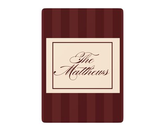 Vintage Monogrammed Poker Playing Cards | Custom Name Deck
