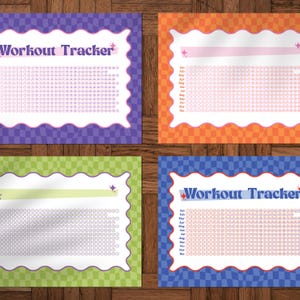 2026 Workout Bubble Calendar Tracker | Retro Checkers | Exercise Goal Calendar | Fitness Motivation | Digital Download | Printable