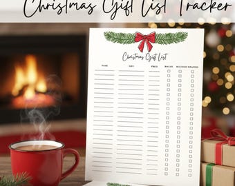 Druckbare Weihnachtsgeschenkliste