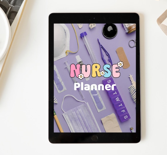 Nurse Planner Printable | Daily Shift Organizer, Report Notes, Patient Log, Wellness Tracker | PDF Download | Nursing Schedule Journal