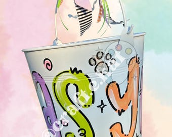 Customized Halloween Bucket (Pastel)
