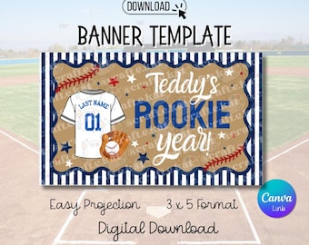Banner Template - Rookie Year - Digital Download
