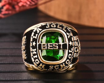 Vintage 1959 Jostens Class Ring 10K Gold Mother of Pearl Black