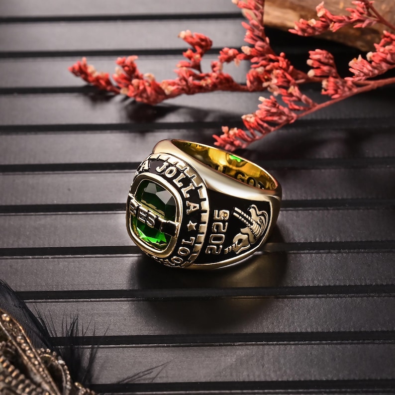 Personalized Graduation Ring, Custom High School Sports Class Ring for ...