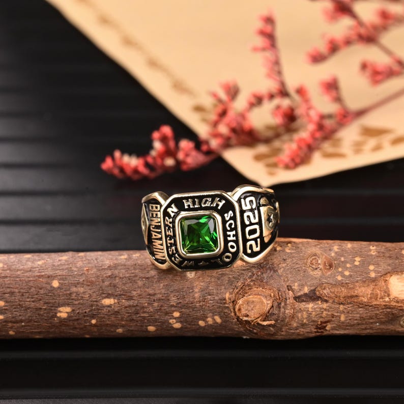 High School College Championship Class Ring, Personalized Graduation ...