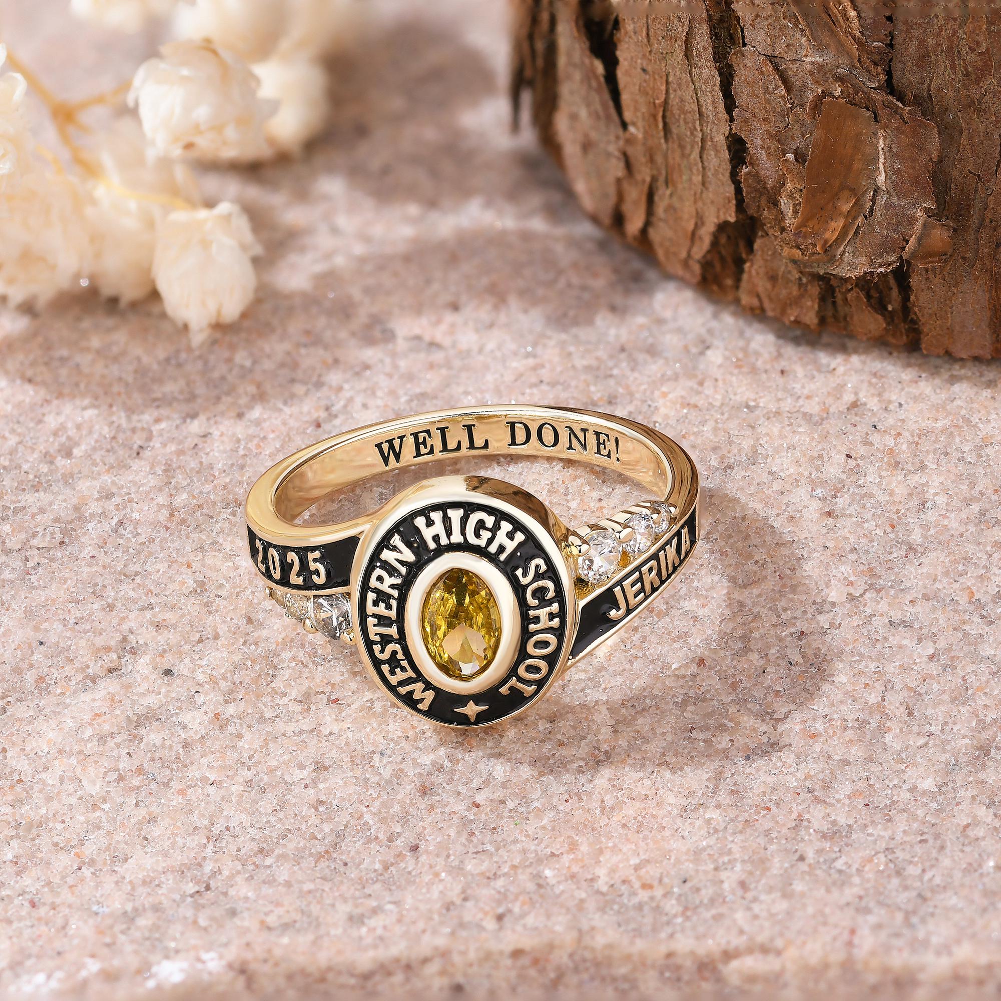 Class Ring Red Stone