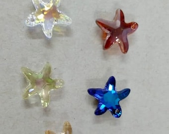 Crystal AB Swarovski 8818 Starfish Size 16mm Pendant Without Bail Color Choices Loose Beads Jewelry Making pendant top drill