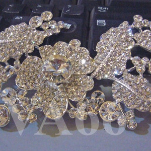 Metal Rhinestone Applique Silver Crystal Clear Rhinestone - Etsy