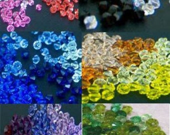 Swarovski 4mm Bicone Crystals 5328, 5301 Austria Bicones Colors 20pc to 1000pc Loose crystals Beads for jewelry making craft Xillion Cut