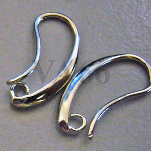 DIY Metal Based Stylish Earring Hooks 4pcs 2 pairs Silver Tone for Jewelry Making, Make your own earrings etc