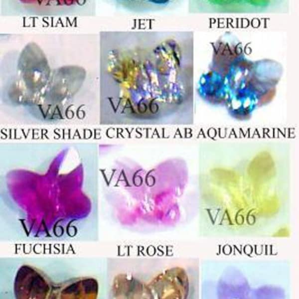 8mm Swarovski Crystal 5754 Butterfly Crystal 12p Choose Colour Through Bead Jewelry making findings supplies