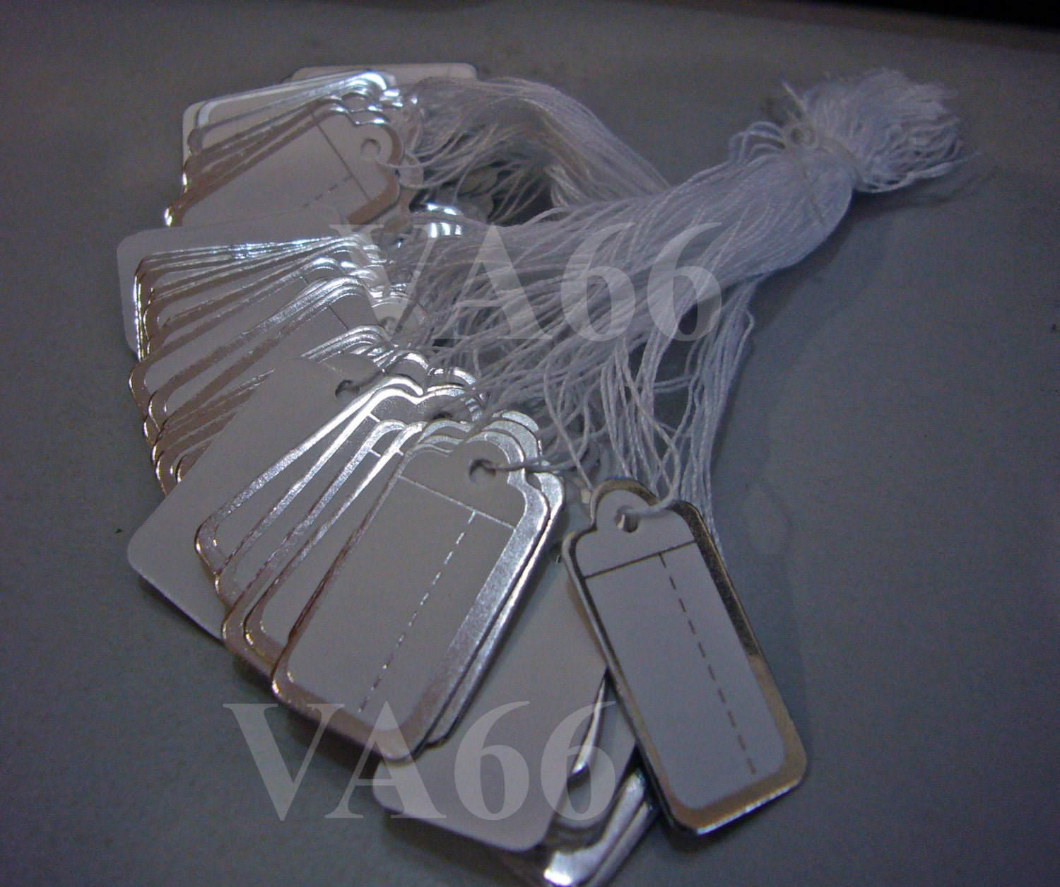 DIY Price Tags With String 100p Silver N White Pricing Easy Etsy