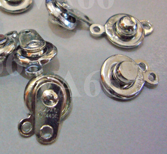 DIY Sets Silver Colour Button Clasps Snaps L Findings for