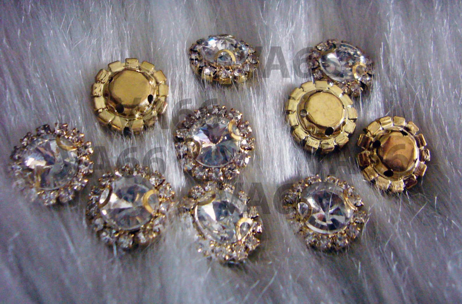 Round Sew on Rhinestones Crystal Clear 8mm DIY 8p 13mm 4 Hole Etsy