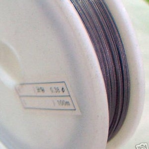 100m Beading Wire Silver Tiger Tail Crystal 0.38mm for DIY Nylon Coated braided steel wire craft wire full roll jewelry making