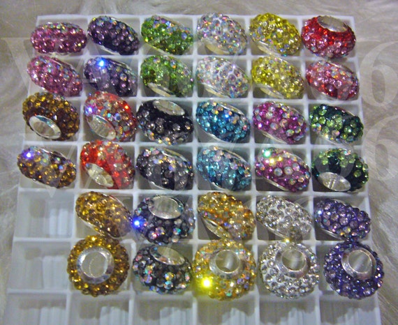 Clay Rhinestone Beads Big Hole, Big Hole Beads Fashion