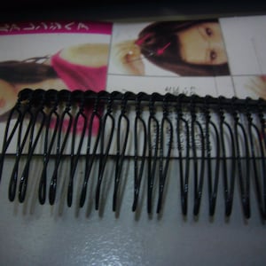 DIY 4pcs 75mm x 40mm Black Enamel Hair Combs Barrette Clips 20 Teeth DIY Hair Style Hair Accessories Barrettes