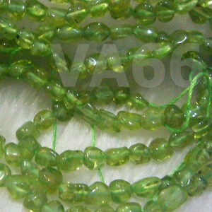 DIY 15&quot; Green AA Tumble Peridot Gemstone Nuggets Pebble Oval Egg 4mm 6mm Gemstones Strand Green Loose Beads Jewelry Making Scrapbookin