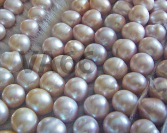 DIY 15" Fresh Water Pearls 11mm 12mm Pink Peach Pearls Natural Bead Round Loose Jewelry Making Beading Pearl Beads Sewing Craft PSQ112