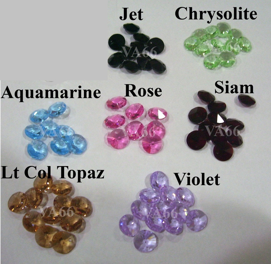 6mm Swarovsk 6428 Rvol Crystal Pendant Beads, Austran Faceted 6mm Swarovsk 6428 Rvol Crystal Pendant Beads, Austran Faceted