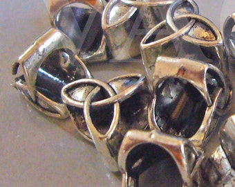 6p Tibetan Infinity Knot Feng Shui Good Luck Silver Beads Spacer Bead Everlasting Love Triangle Fits European Bracelets Big Hole Bead