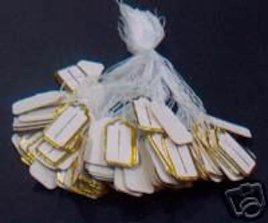 DIY Price Tags With String 100p Gold N White Pricing Easy Pricing ...