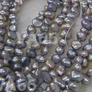 DIY AA Kartoffel runde Perle frisches Wasserperlen 14&quot; Strang Lose Perlen Light Grey Regenbogen Farben 5 / 6mm PS056 Schmuck Herstellung natürliche Perle Perle