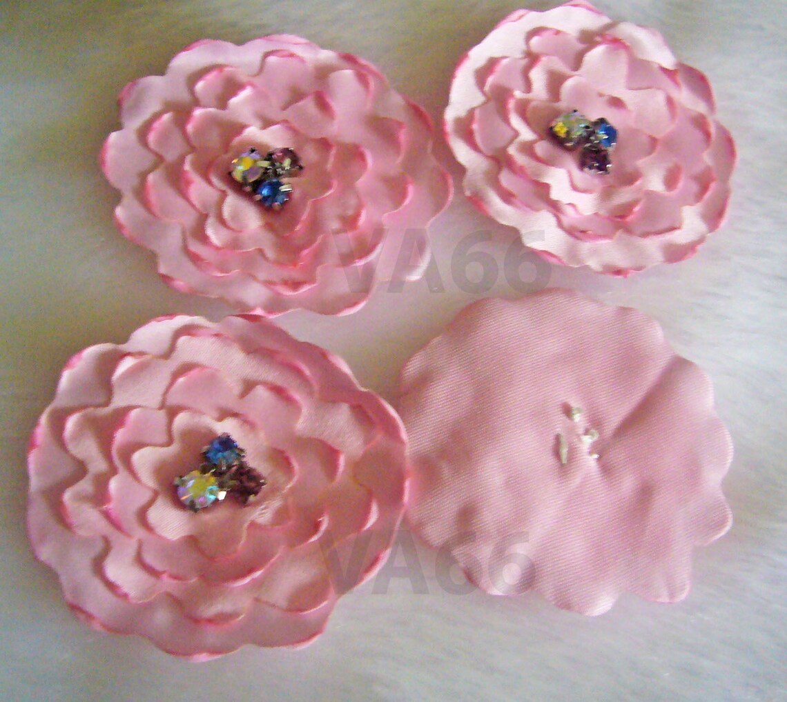 Fabric Flower Appliques A2 Embellishment Wedding Decoration Etsy