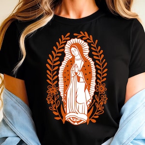 Virgen de Guadalupe SVG PNG File, Virgin Mary Svg, Mother Mary Svg, Lady of Guadalupe, Virgin Mary Flowers Svg, Lady Guadalupe, Mexico god