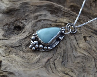 Serling Silver and Larimar Pendant