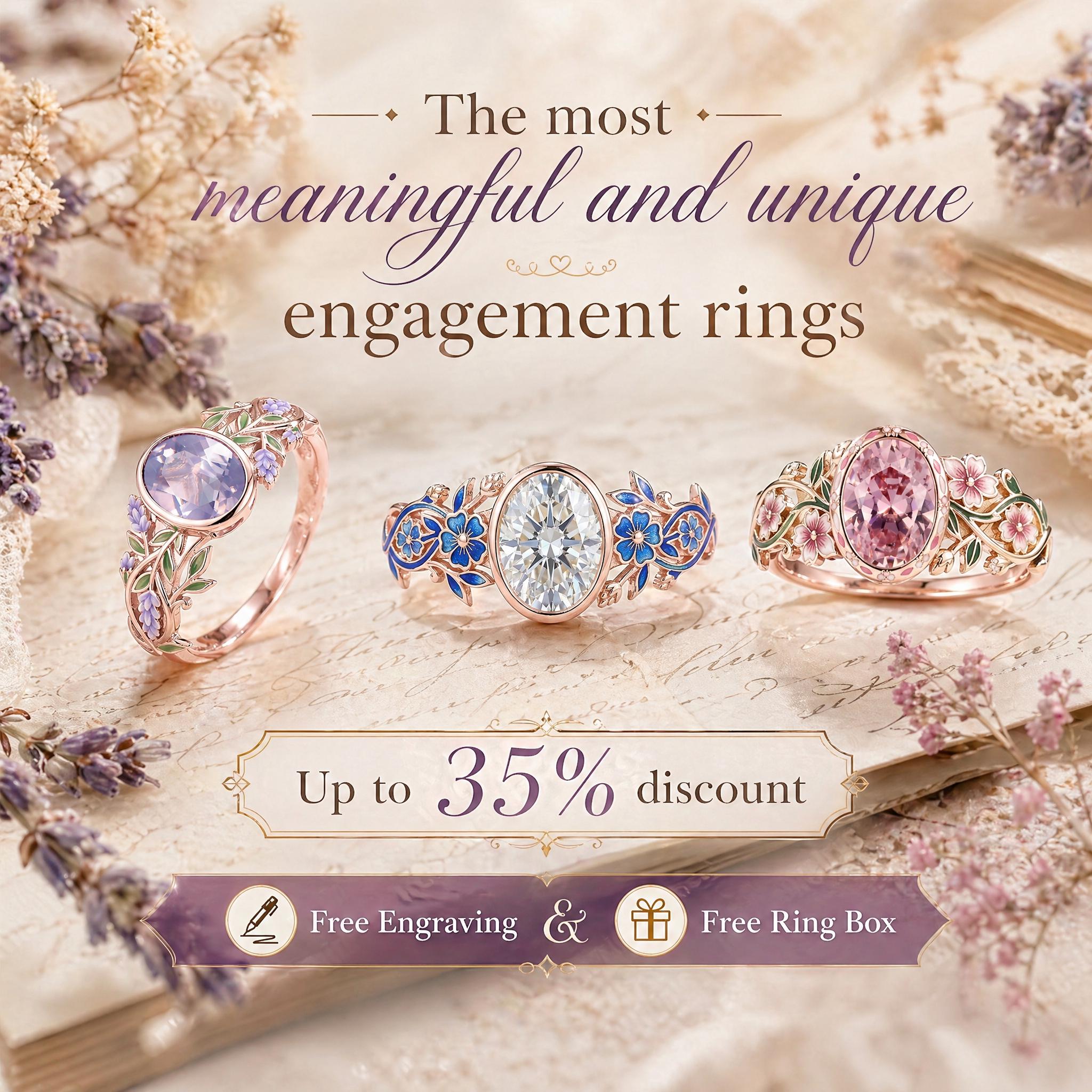 Vintage Oval Cut Moissanite Engagement Ring Bezel Set Solid Gold Nature ...