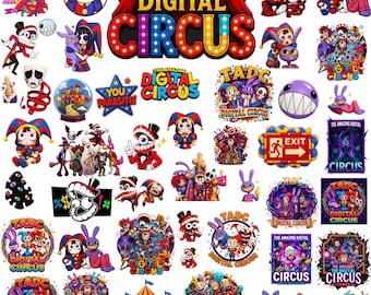 50+ Digital Download The Amazing Digital Circus PNG Bundle, Circus Fan Gift PNG, TADC Png, The Digital Circus Png Sticker (Digital Download)