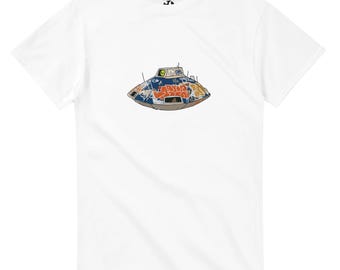 UFO Graffiti T-Shirt, Funny Alien Street Art Tee, Extraterrestrial Gift, Space Lover Graphic Shirt, Sci-Fi Apparel, Casual Cotton Crewneck