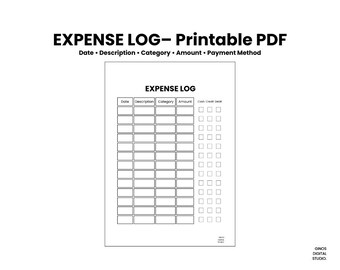 Expense Tracker Printable PDF | Budget Planner | Productivity Planner | Instant Download | US Letter A4