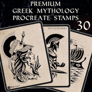 Greek Mythology Procreate Stamps - Mythological Greek Design
