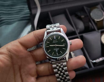 Vintage Hmt Khoinoor Green Dial Men&#39;s Wrist Watch