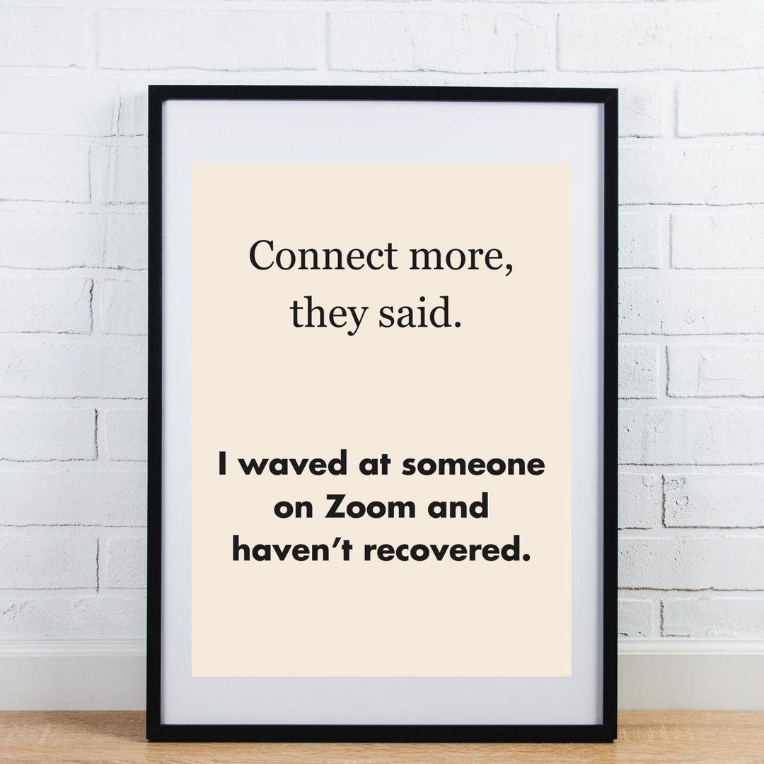 Funny Minimalist Wall Art | Printable Mental Health Poster | Digital ...