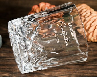 Verre à whisky Le parrain personnalisé, cadeau spécial parrain et marraine, cadeau de baptême de communion, cadeau seras-tu mon parrain - meilleur cadeau pour parrain