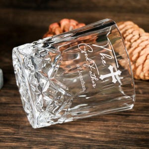 The Godfather Movie Whiskey Glass Personalized Gift Premium Etched Christening Gift Godfather Proposal Will you be my Godfather Glass